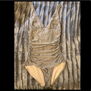 J CREW RUCHED ONE PIECE SWIMSUIT